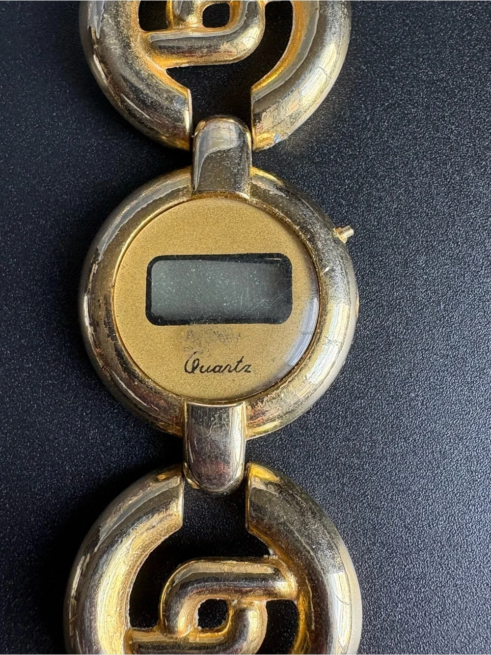 Women’s Vintage Retro Style Gold Link Digital Bracelet Watch